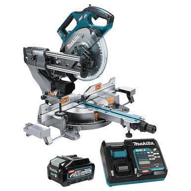 Makita LS002GM102, 40V max XGT Brushless Cordless 8-1/2" Dual Compound Sliding Mitre Saw w/ AWS (4.0Ah Kit)
