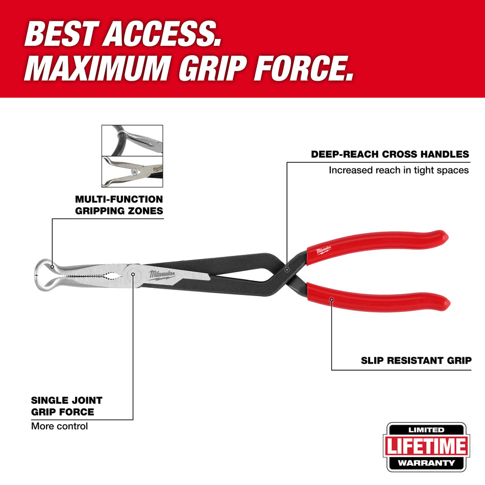 Milwaukee 48-22-6560, 13" Long Reach Hose Grip Pliers -5/16"