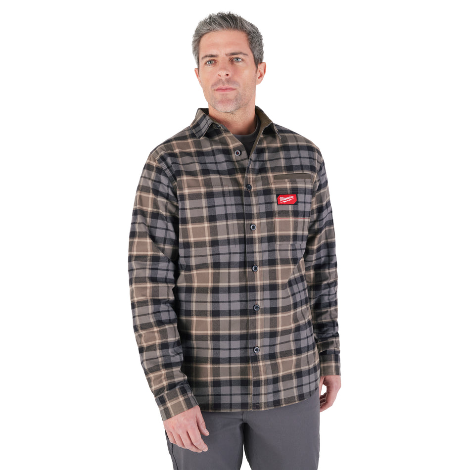 Milwaukee M551G, GRIDIRON™ Flannel Shirt Gray - L