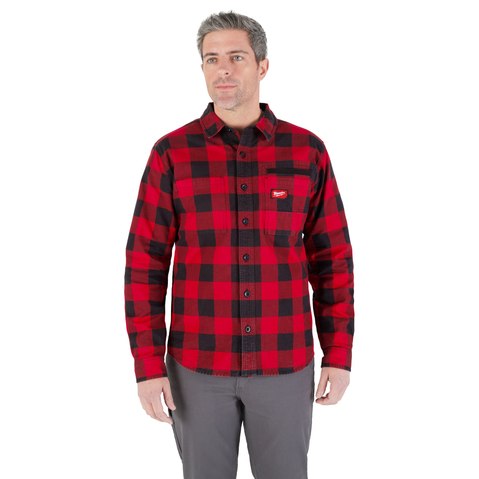Milwaukee M551R, GRIDIRON™ Flannel Shirt Red - 2X