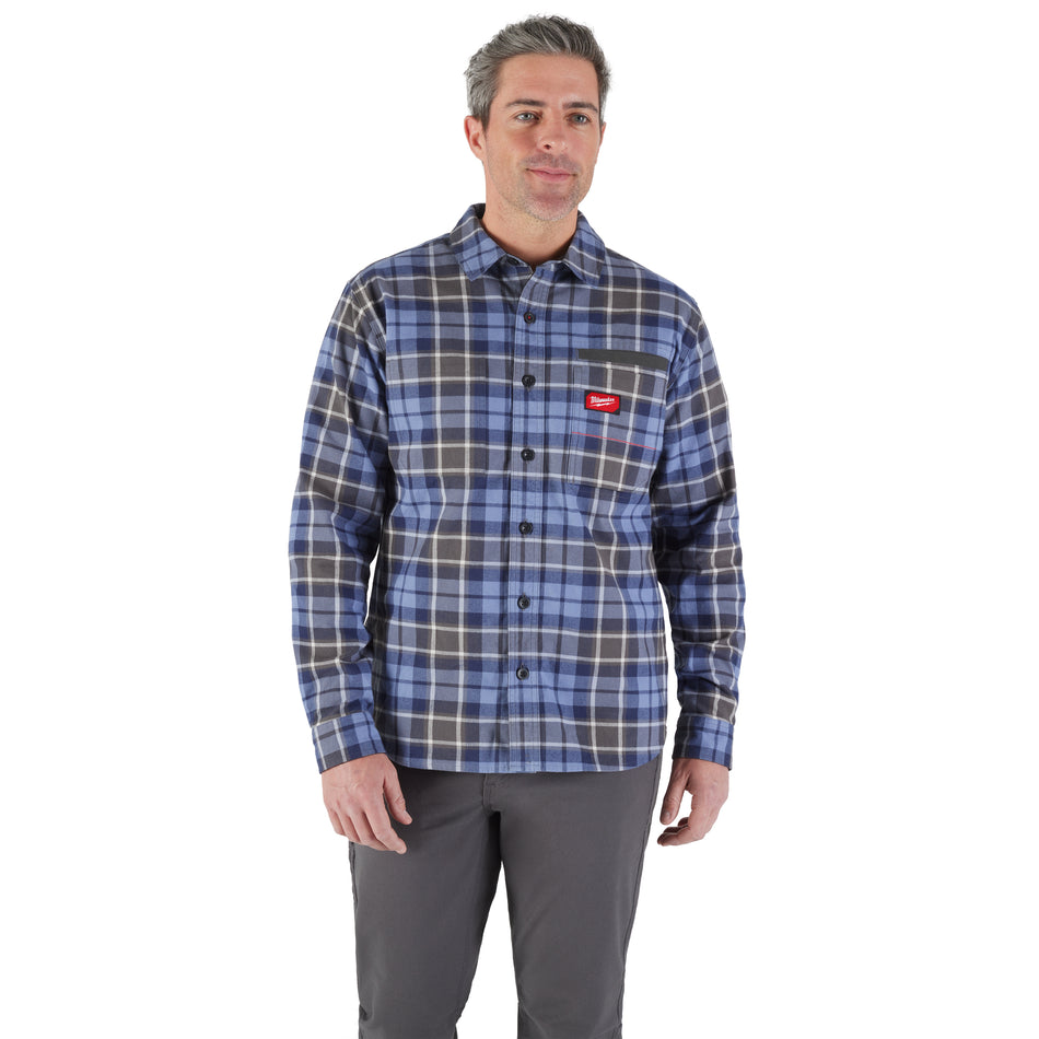 Milwaukee M551U, GRIDIRON™ Flannel Shirt Blue - M