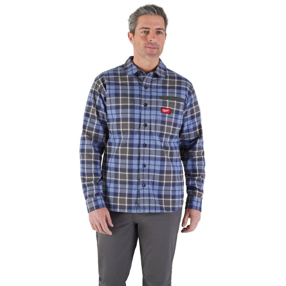 Milwaukee M551U, GRIDIRON™ Flannel Shirt Blue - XL