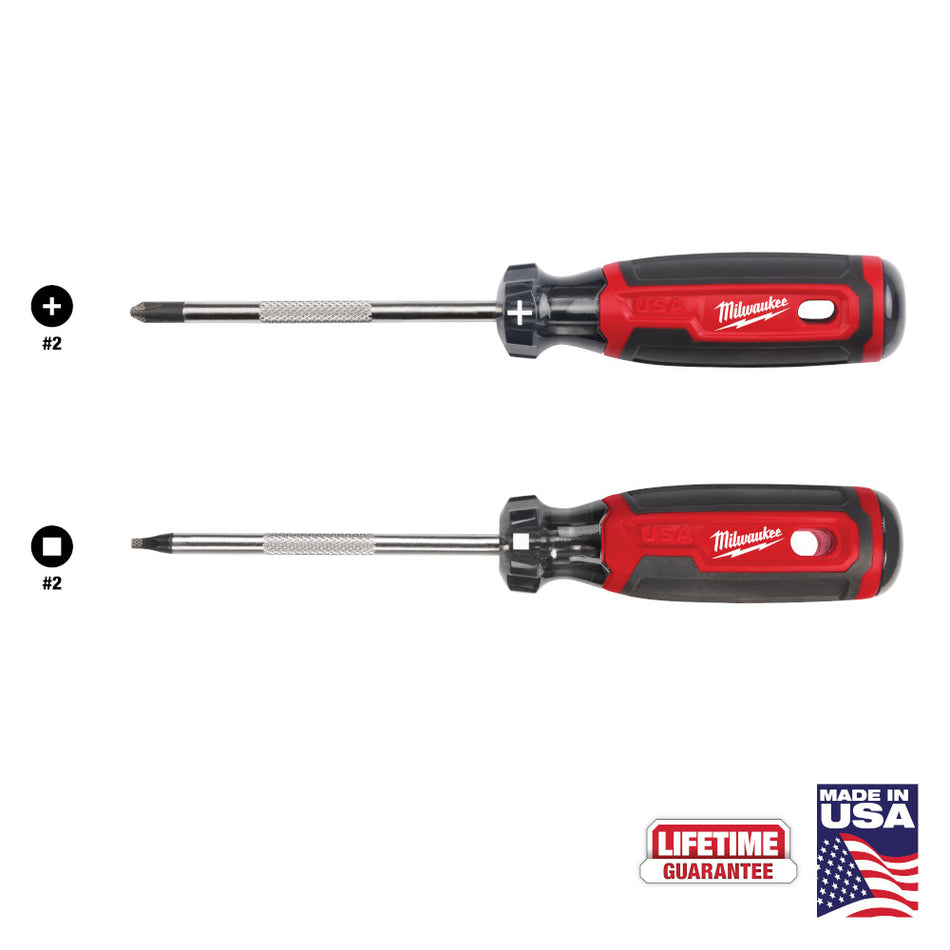 Milwaukee MT200-2A, 2 PC. 4" Cushion Grip Screwdriver Set (CANADA)