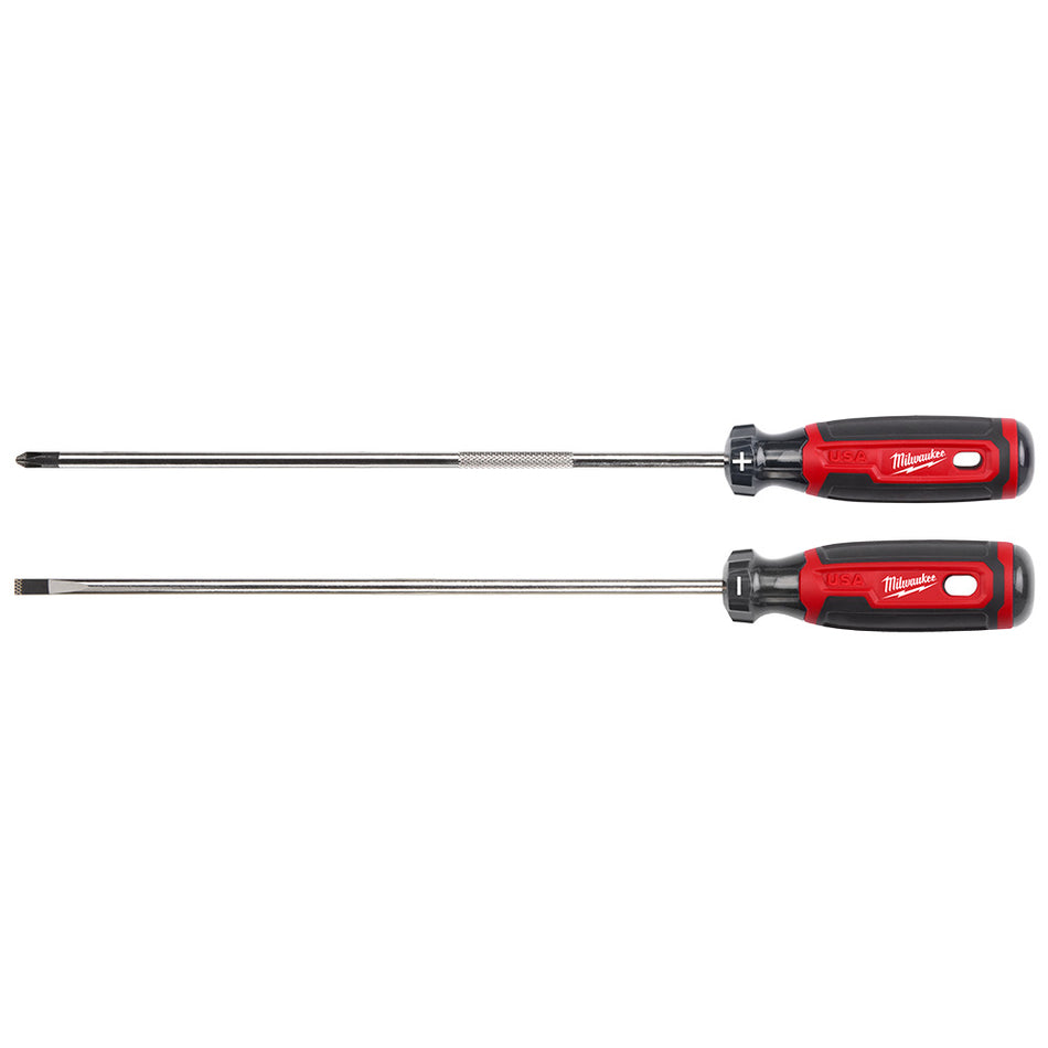 Milwaukee MT200-2L, 2 PC. 10" Cushion Grip Screwdriver Set (USA)