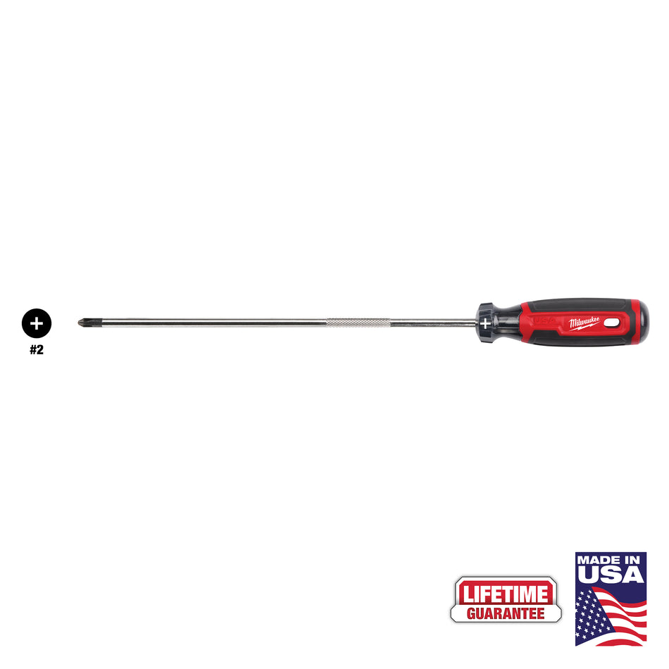 Milwaukee MT204, #2 Phillips 10" Cushion Grip Screwdriver (USA)