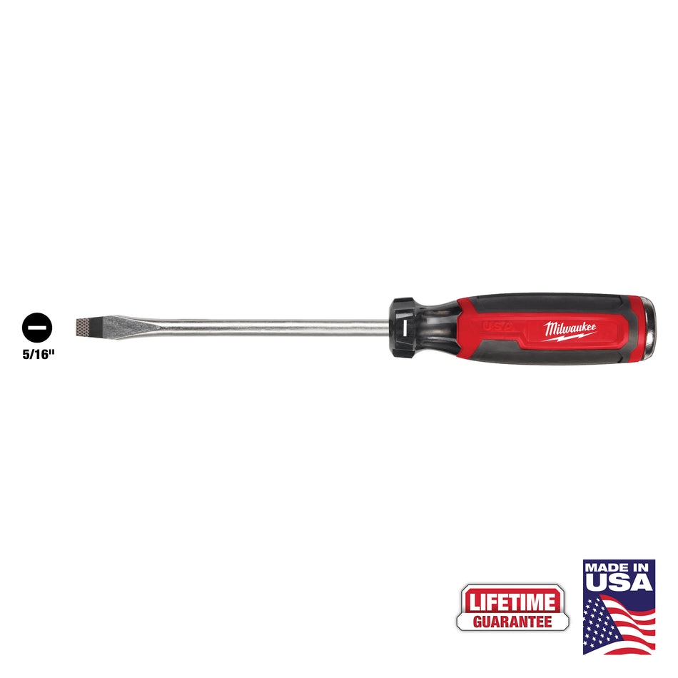 Milwaukee MT208, 5/16" Slotted 6" Cushion Grip Demolition Screwdriver (USA)