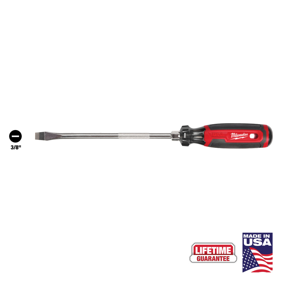 Milwaukee MT209, 3/8" Slotted 8" Cushion Grip Screwdriver (USA)