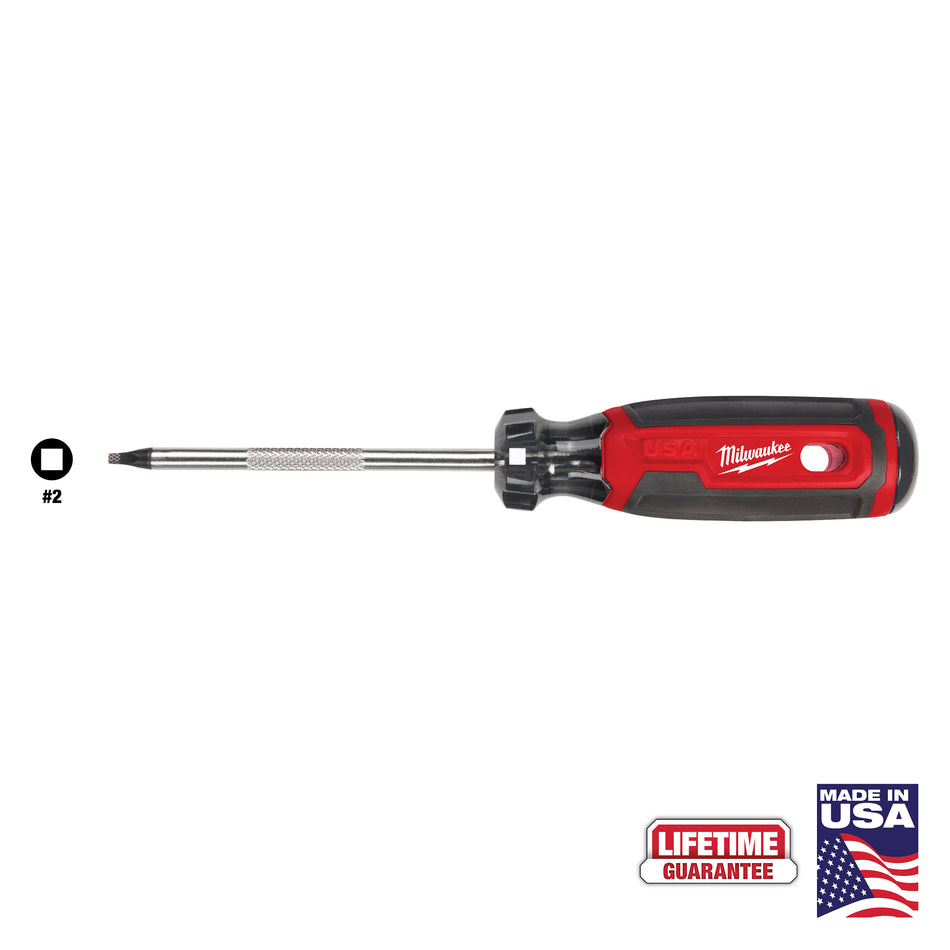 Milwaukee MT218, #2 Square 4" Cushion Grip Screwdriver (USA)
