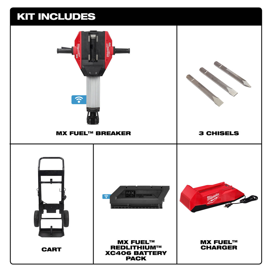 Milwaukee MXF368-1XC, MX FUEL Demolition Breaker Kit