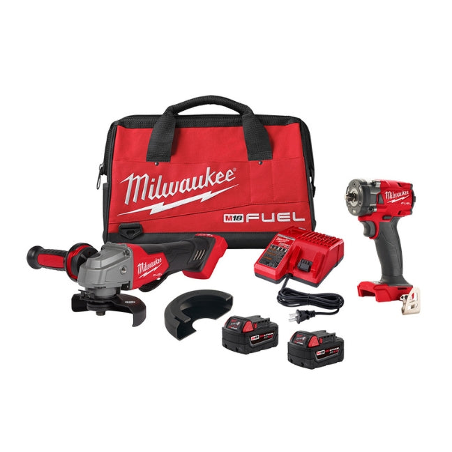 Milwaukee 2991-22, M18 FUEL 2-Tool Impact Combo Kit (Impact Wrench + Grinder)