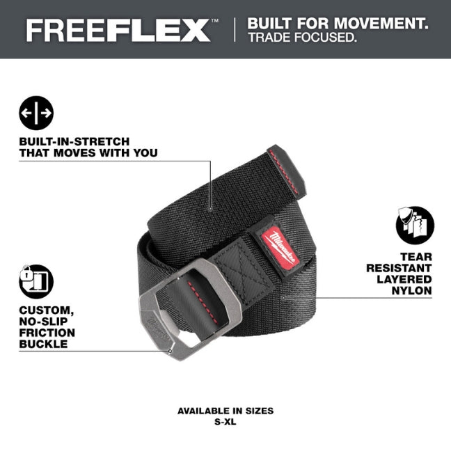 Milwaukee M760B FREEFLEX 1.5″ Nylon Webbing Belt