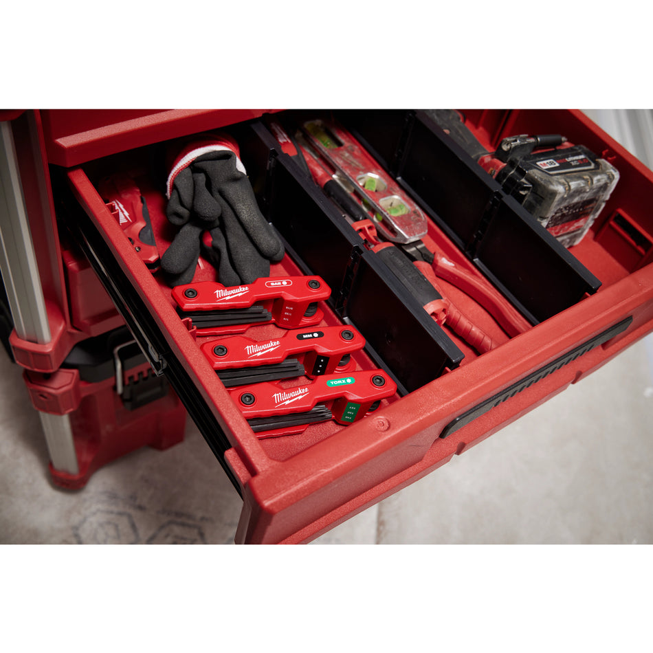 Milwaukee 48-22-2183, 17 Key Folding Hex Key Sets - SAE/Metric
