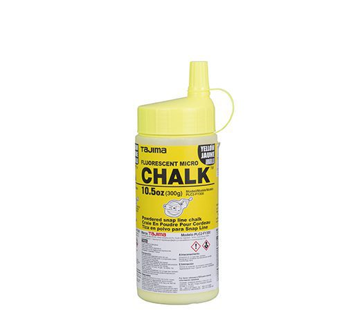 Tajima PLC2-FY300, Micro Chalk, ultra-fine chalk, fluorescent yellow, easy-fill nozzle, 300g / 10.5 oz.