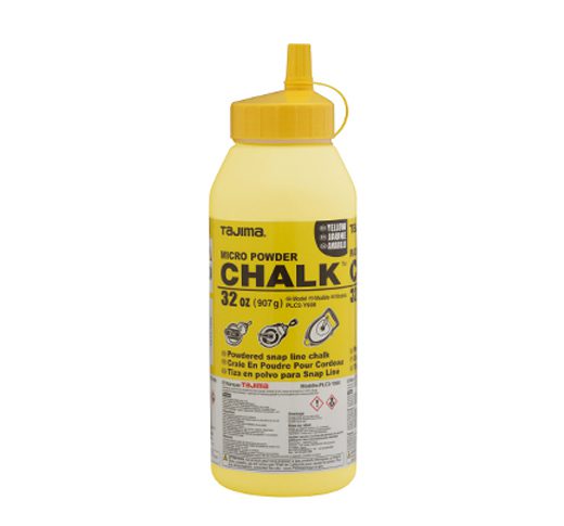 Tajima PLC2-Y900, Micro Chalk, ultra-fine chalk, yellow, easy-fill nozzle, 32 oz. / 907 g