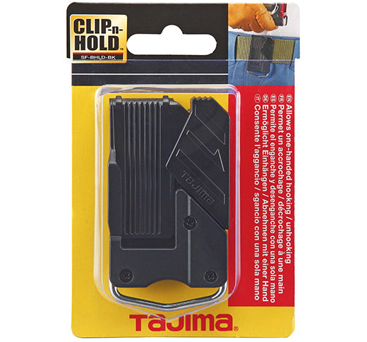 Tajima SF-BHLD-BK, CLIP-n-HOLD, safety belt holder, for waist belts
