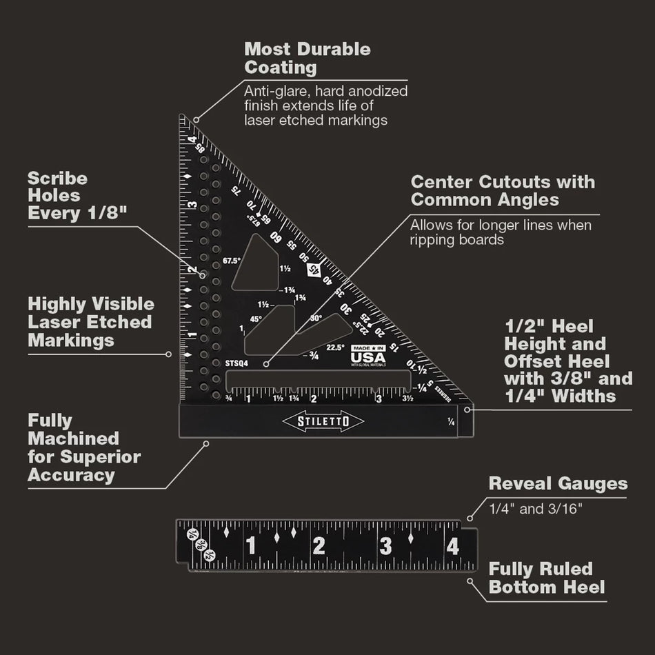 Stiletto STSQ4,  4-1/2" Trim Square