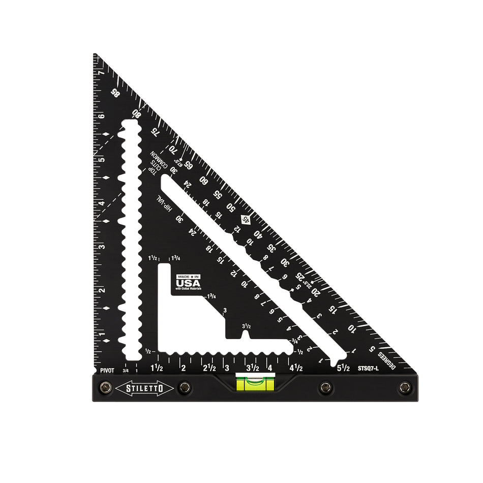 Stiletto STSQ7-L, 7" Carpenter Square with Level