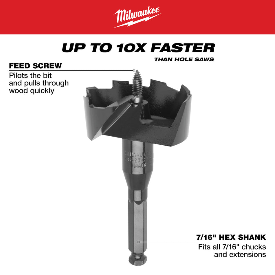 Milwaukee 48-25-2122, Selfeed Bit 2-1/8"
