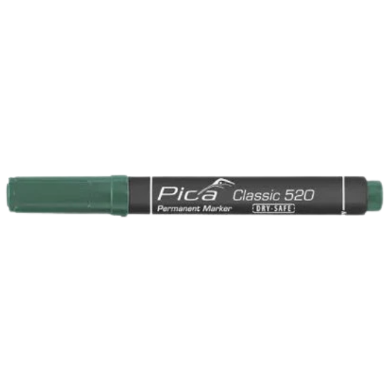 Pica 520/36, Permanent marker 1-4mm, Round tip, green
