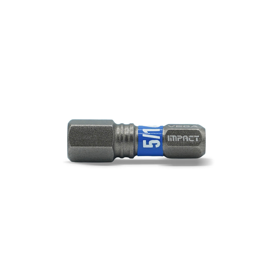Vega T125HMMS-C9, Impactech Hex MM Insert Bit Set x 1" - Carded 9pc