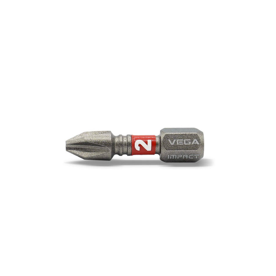 Vega T125P2A-C5, Impactech Phillips #2 Insert Bit x 1" - Carded 5pc