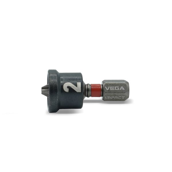 Vega T125P2C-C5, Impactech Phillips #2 Drywall Indenter Bit x 1" - Carded 5pc