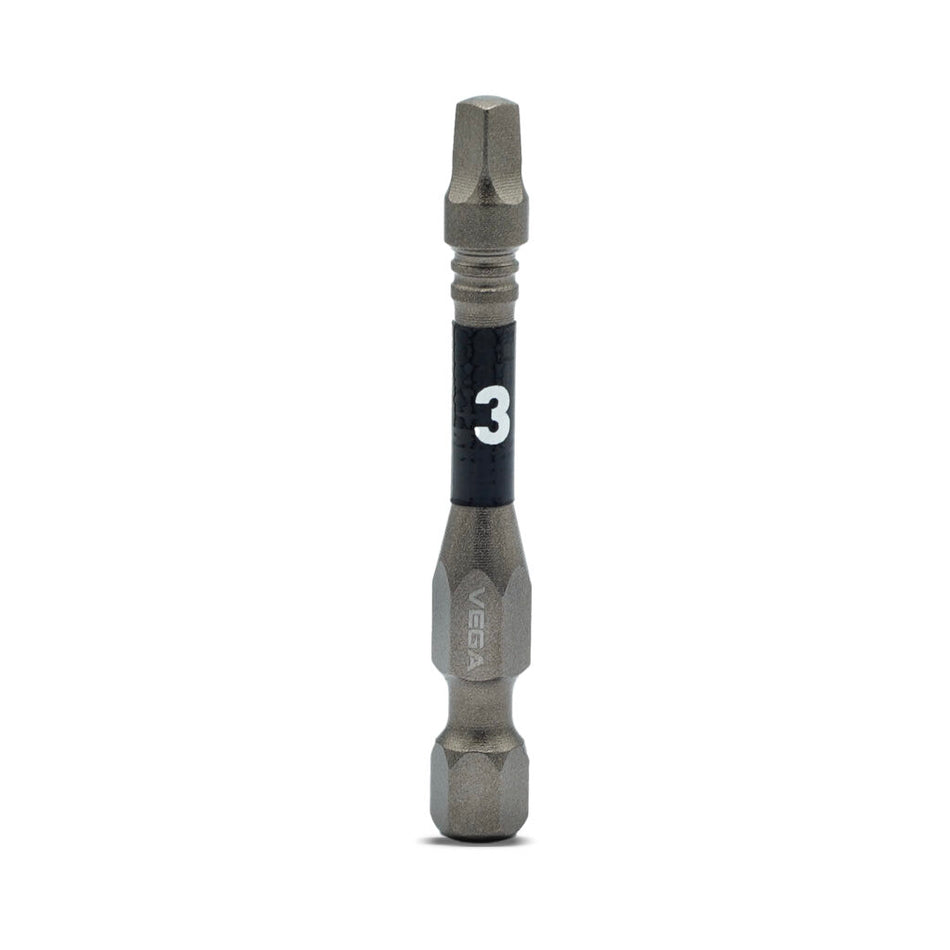 Vega T150R3A-C5, Impactech Square #3 Power Bit x 2" - Carded 5pc