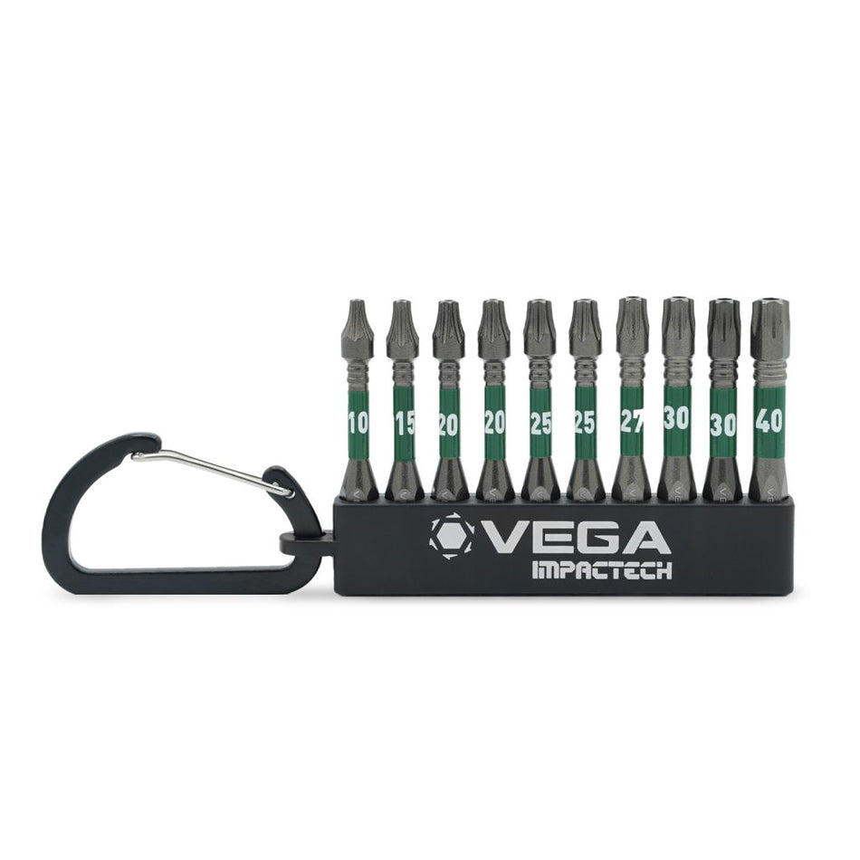 Vega T150TTCS10, Impactech Torx Tamper Carabiner Set - 10pc