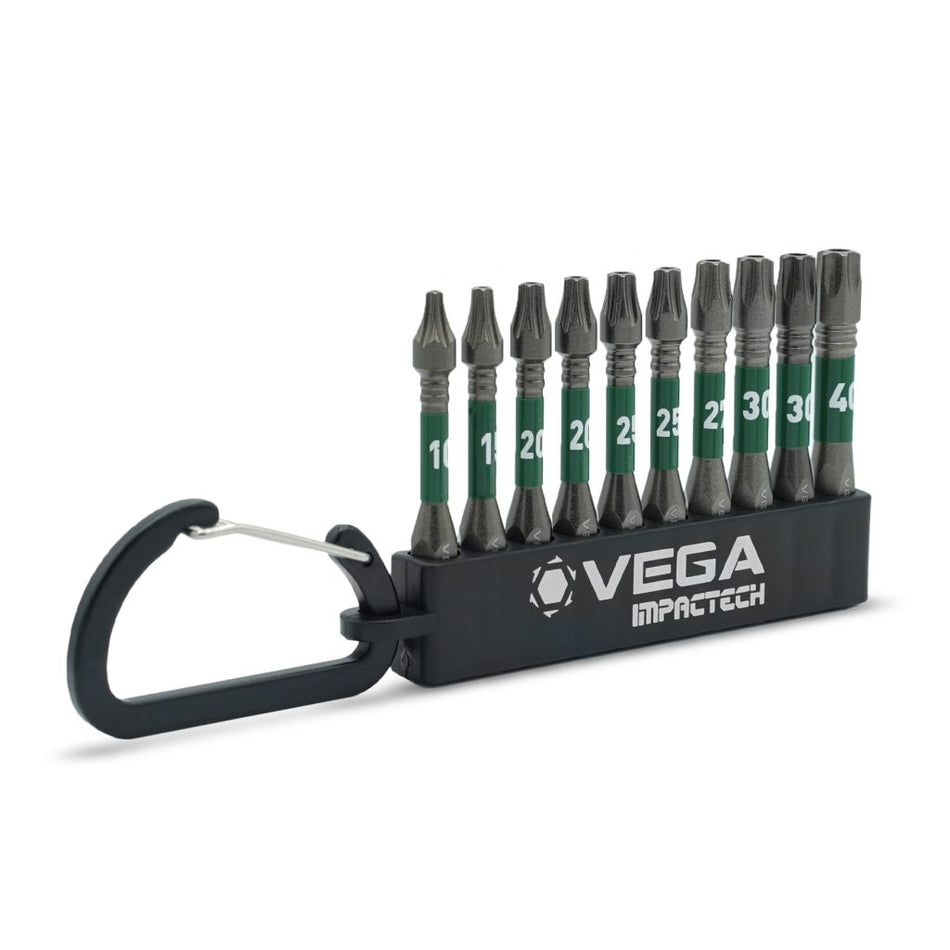 Vega T150TTCS10, Impactech Torx Tamper Carabiner Set - 10pc