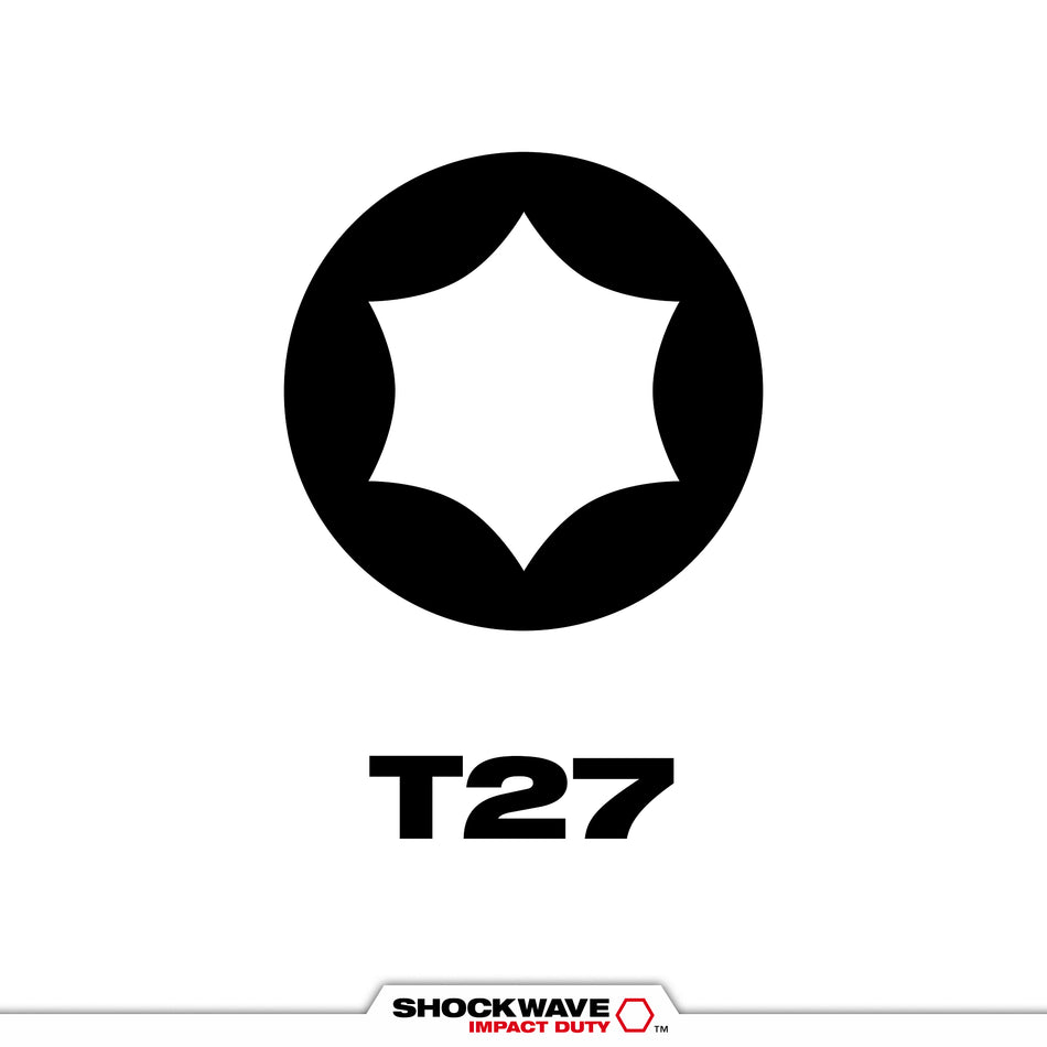 Milwaukee 48-32-4486, SHOCKWAVE™ 2" Impact Torx® T27 Power Bit