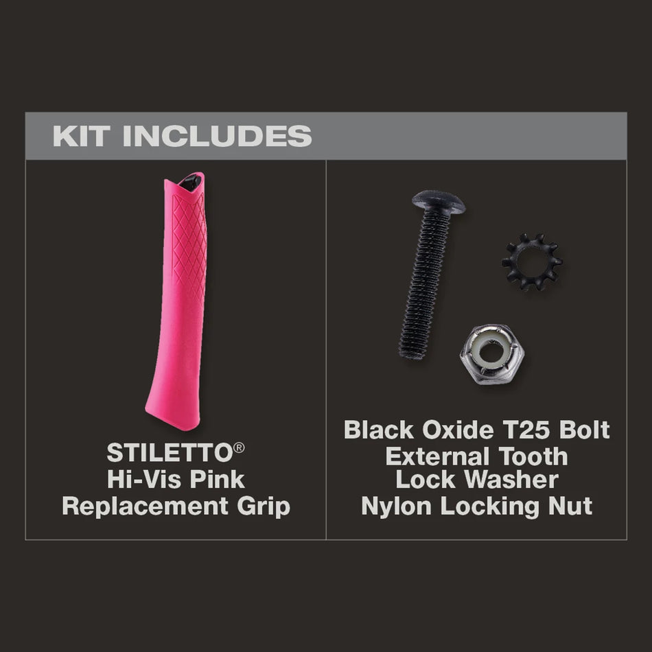 Stiletto TBRG-P, STILETTO® Hi-Vis Pink Replacement Grip
