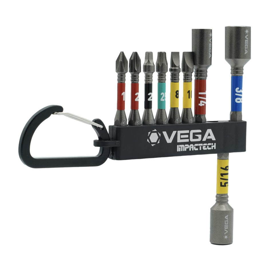Vega TELECS9, Impactech Electrician Carabiner Set - 9pc