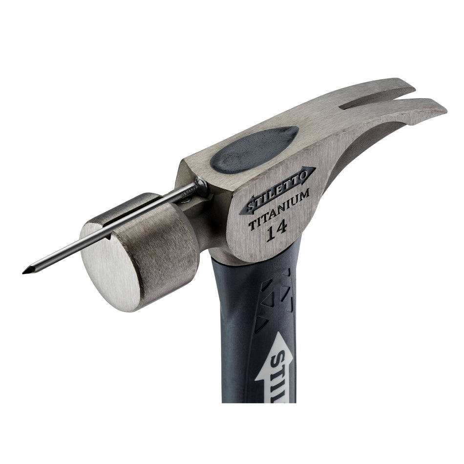 Stiletto TI14SC-F, 14 OZ. TITANIUM SMOOTH FACE / 16" HYBRID FIBERGLASS HANDLE