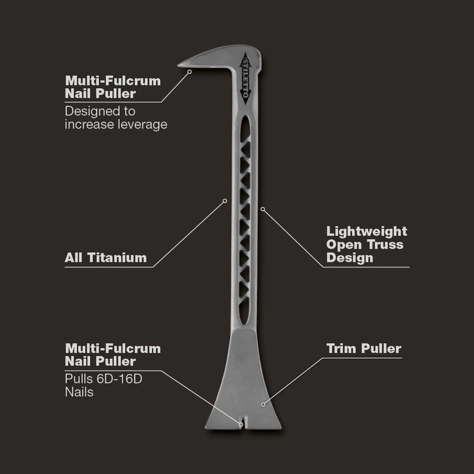 Stiletto TRIMBAR5,  6.2oz 9.5" Titanium Trimbar