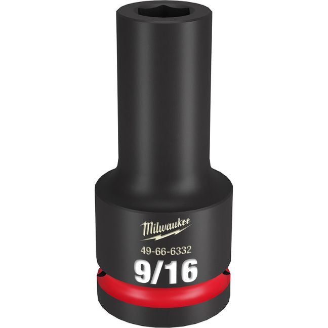 Milwaukee 49-66-6332, 3/4" Drive 9/16" SHOCKWAVE Impact Duty Deep 6 Point Socket