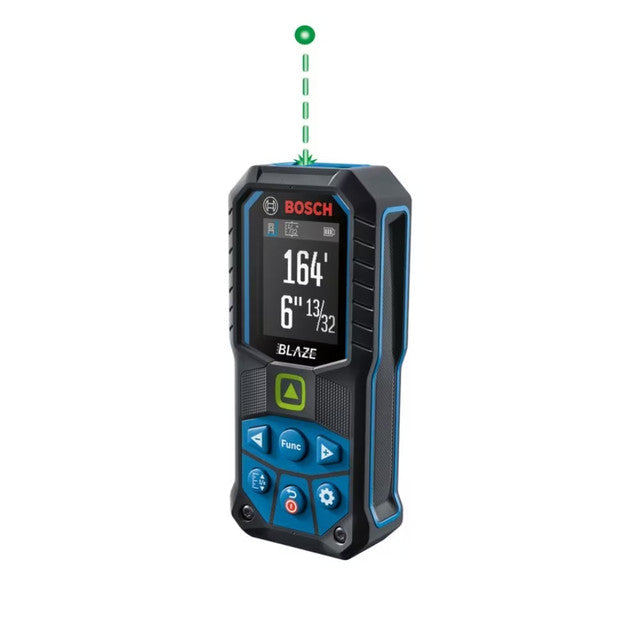 BOSCH GLM165-25G,  BLAZE 165 ft. Green Laser Distance Tape Measuring Tool with Color Screen and Measurement Rounding Functionality