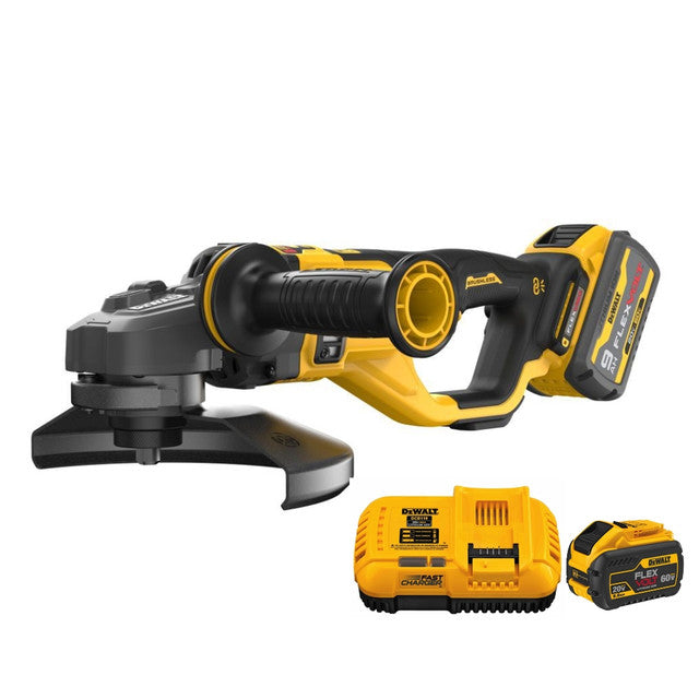 DEWALT DCG460X2, 60V Max 7 "-9" Large Angle Grinder Kit (9.0 Ah)