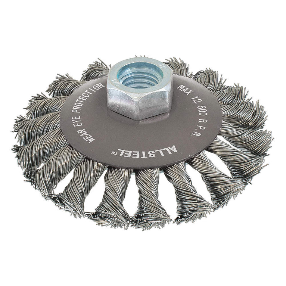 Walter 13W441, ALLSTEEL 4X5/8-11 KNOT SAUCER BRUSH