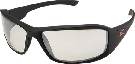 Edge Eyewear XB431AR, Brazeau Torque Matte Black Frame with Red E Logo / Clear Anti-Reflective Lens (Non-Polarized)