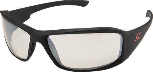 Edge Eyewear XB431AR, Brazeau Torque Matte Black Frame with Red E Logo / Clear Anti-Reflective Lens (Non-Polarized)