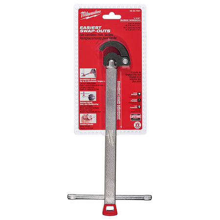 Milwaukee 48-22-7001, Basin Wrench (1.25" Capacity)