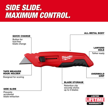 Milwaukee 48-22-1515, Side Sliding Utility Knife