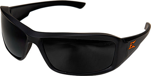Edge Eyewear XB436-E2, Brazeau Torque, Matte Black Frame, Orange Logo/Smoke Lens (Non-Polarized)