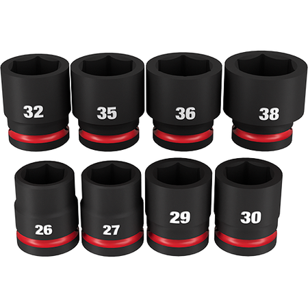 Milwaukee 49-66-7019, 3/4" Drive SHOCKWAVE Impact Duty Metric Standard 6 Point Socket Set - 8 Piece