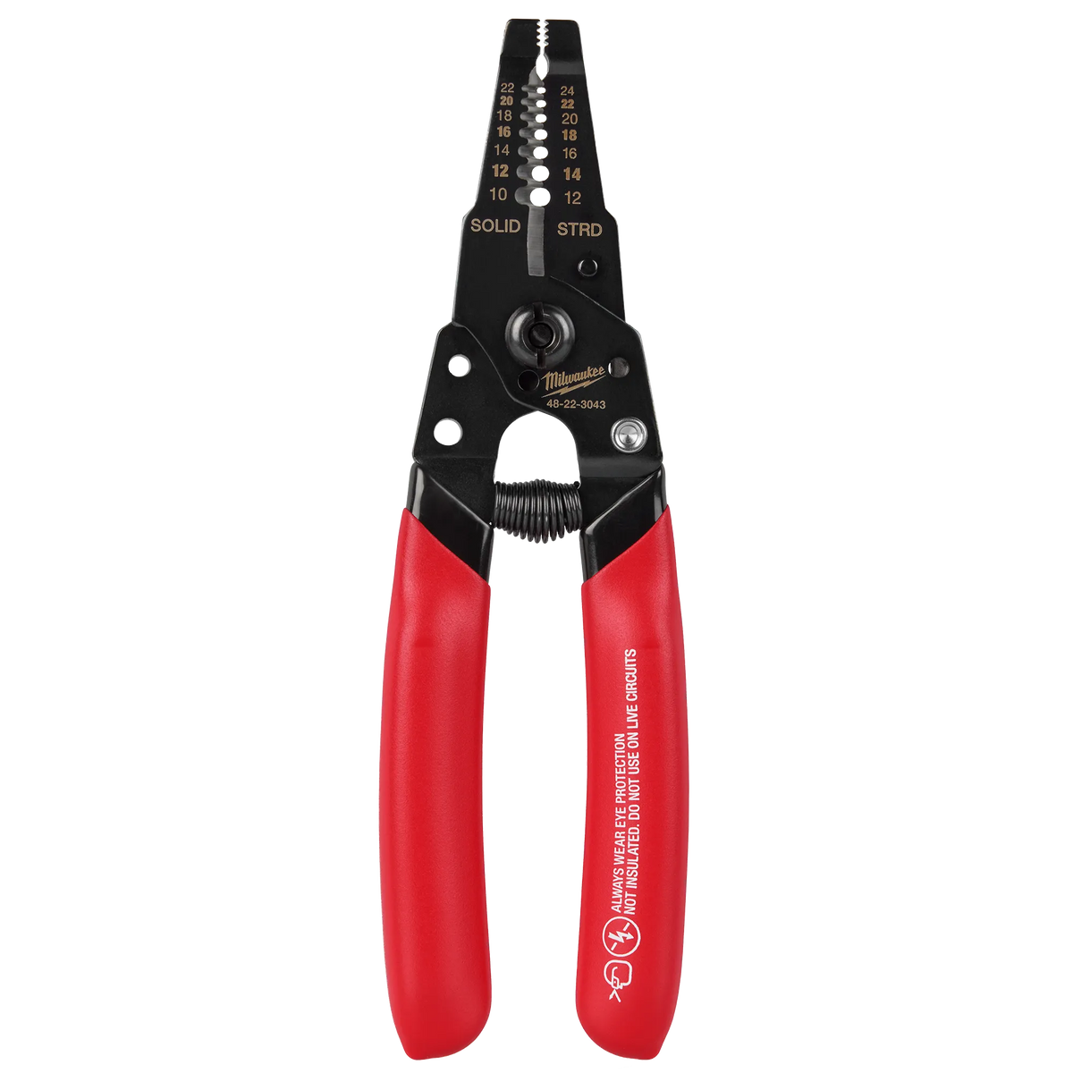 Milwaukee 48-22-3043, 10-24 AWG Compact Dipped Grip Wire Stripper & Cutter