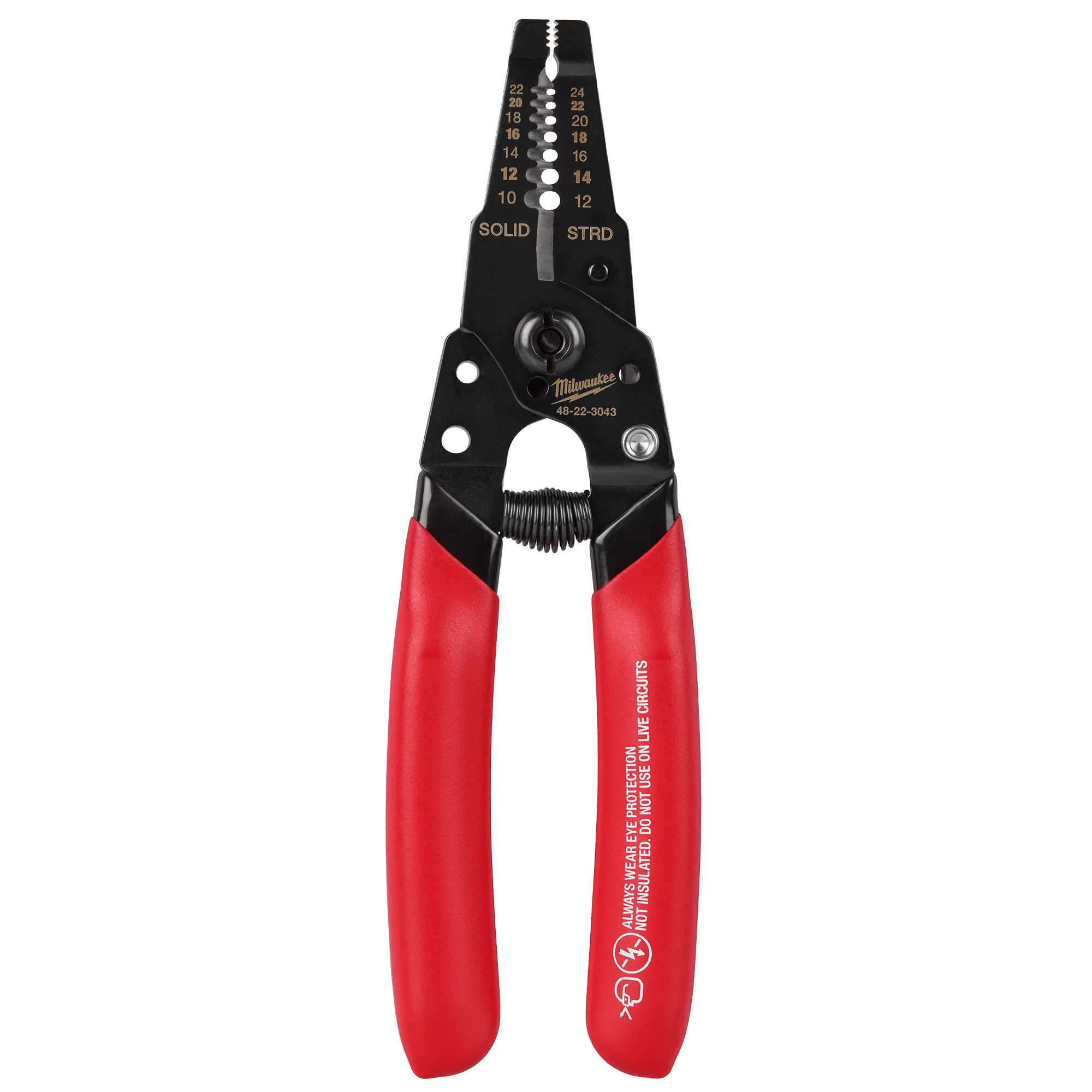 Milwaukee 48-22-3043, 10-24 AWG Compact Dipped Grip Wire Stripper & Cutter