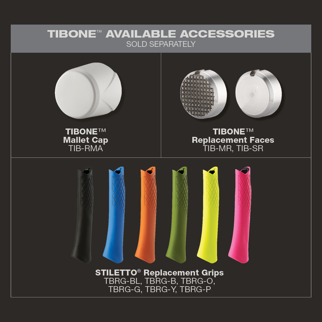 Stiletto TIB-SR, STILETTO® TIBONE™ Smooth Steel Replacement Face