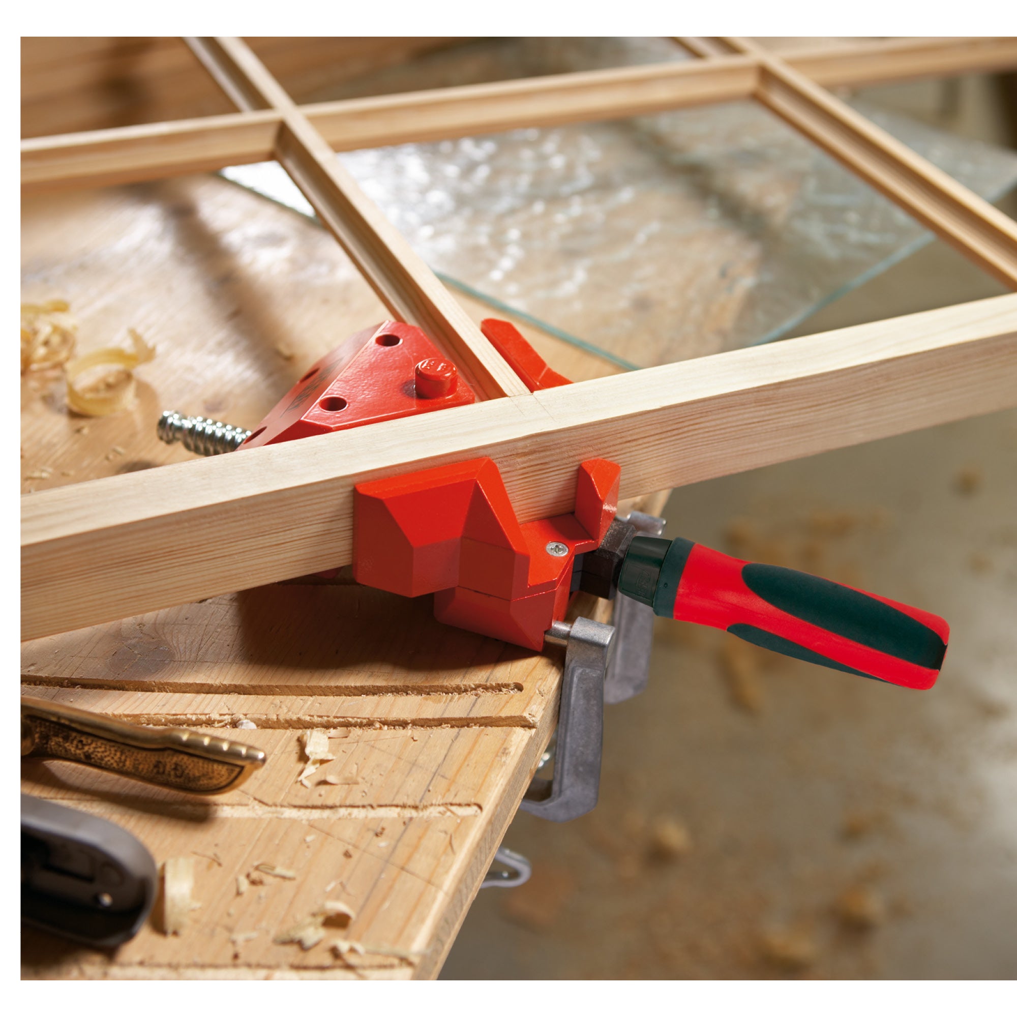 BESSEY WS-3+2K, Clamp, woodworking, 90 degree angle clamp, 2.0 In. per side, 2K handle