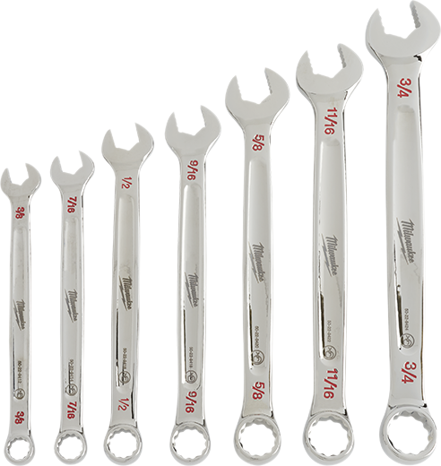 Milwaukee 48-22-9407, 7 pc Combination Wrench Set - SAE