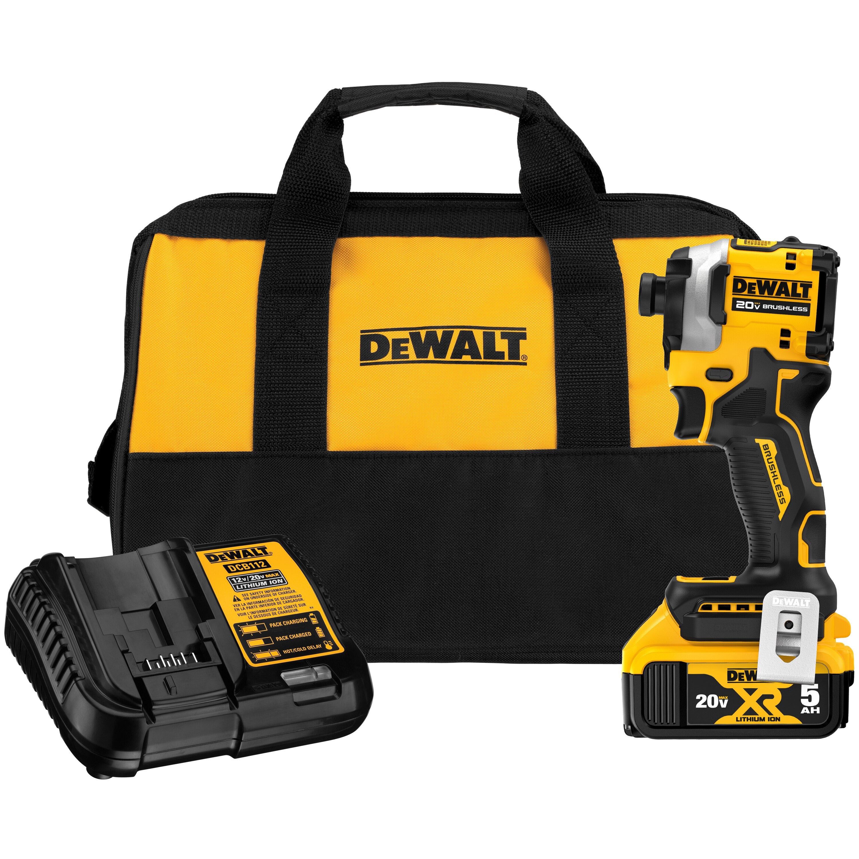 DEWALT DCF850P1, 20V MAX ATOMIC 3-Speed 1/4'' Impact Driver Kit (1 battery)